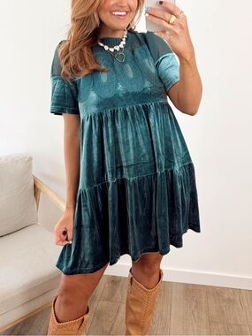 Böhme Banks Velvet Mini Dress